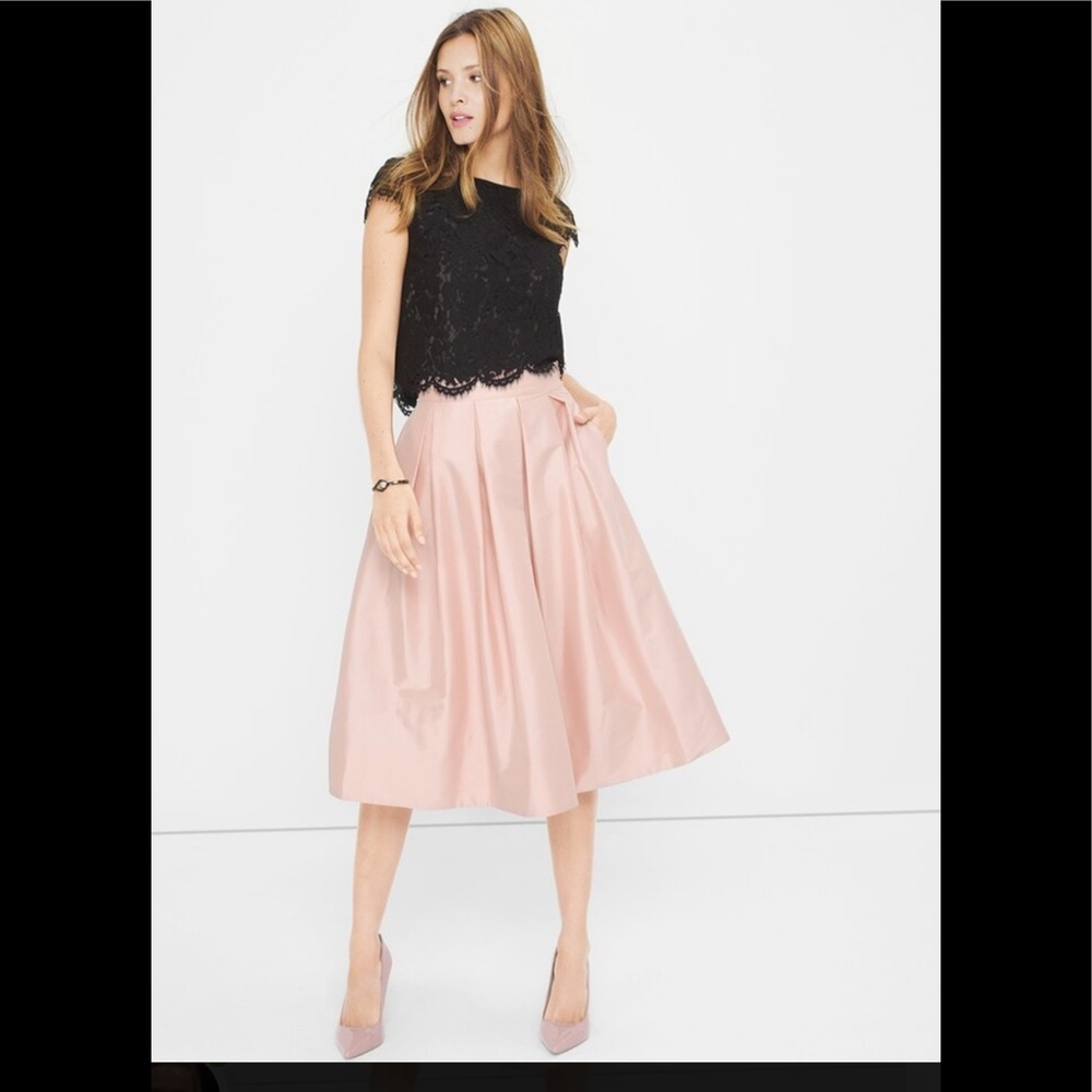 White House Black Market pink skirt size 10